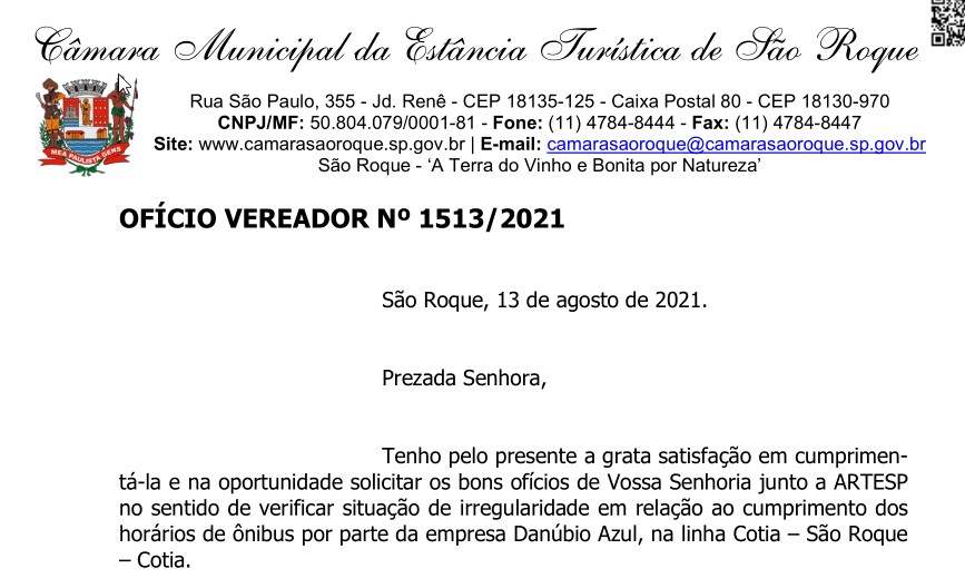 OFICIO VEREADOR N 11513/2021